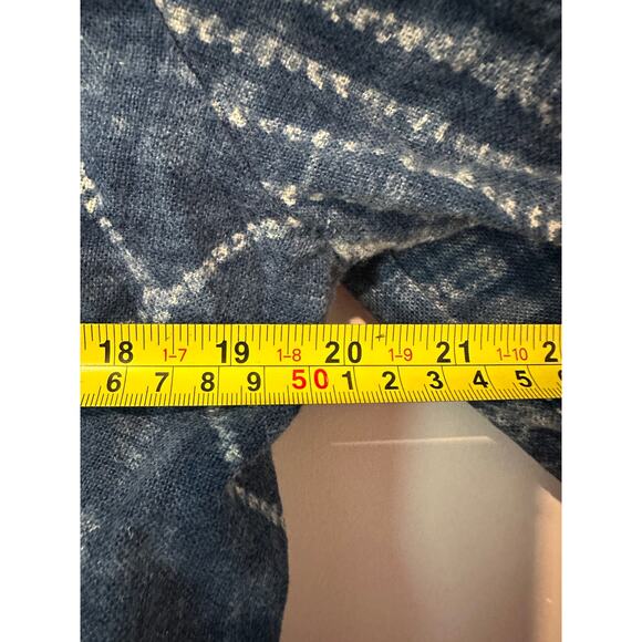 LRL Lauren Ralph Lauren Shacket Denim Jacket Size Large Blue Linen Cotton Blend - Picture 8 of 10